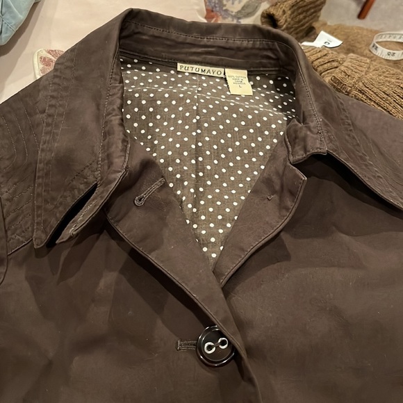 Putumayo cute brown cotton jacket L - Picture 2 of 7